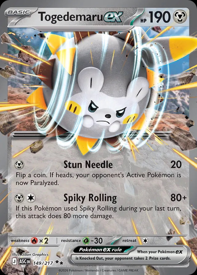 Ascended Heroes Togedemaru ex #149/217